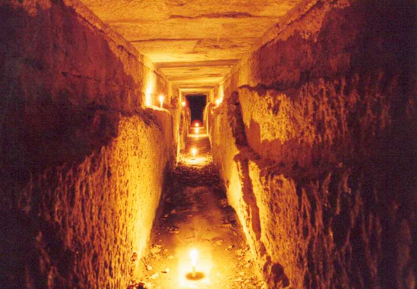 Interior of the water conduit of the Pont-du-Gard — the channels tourists rarely see